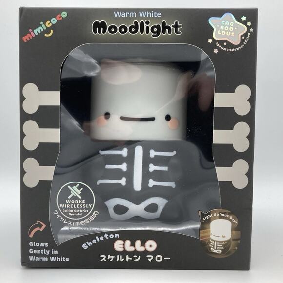Mimicoco Warm White Moodlight Skeleton Ello Wireless Night Light Japan Halloween - Picture 1 of 5